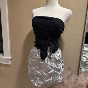 Black and Silver Women's Skirt BUNDLE SET